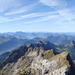 Blick nach Südwesten über die nördlichste Alpsteinkette hinweg
