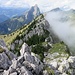 Blick zurück über den Grat und zum Mont Chauffé