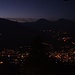 Vista su Aosta dall'appartamento notturna