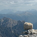 What a view: Zugspitze and Schneefernerkopf (left), Hohe Munde, Hochplattig and Grünstein (right). The sunny mountain in the foreground (just above the bright rock) is [http://www.hikr.org/tour/post11226.html Knittelkarspitze] (2378m).
