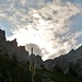 Engelhörner-Gipfelkranz von der Hütte aus gesehen.