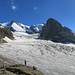 Gletscherbalkon wenige Minuten neben der Hütte