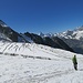 Auf dem Festigletscher im letzten Teil des Abstiegs: Irgendwie steht das Matterhorn schief?