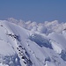 Die beiden Gipfel des Liskamms, hinten der Mt. Blanc