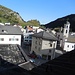 Aussicht aus unserem Hotelzimmer auf das Dorf Bivio