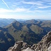 Blick hinüber zu den Grasgraten der südwestlichen Allgäuer Alpen. 