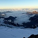 Sicht ins Aostatal vom Aufstieg auf den Pollux.