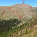 Val Serdena, vista dal Passo del Pozzaiolo.<br />Con un' indicazione di massima del nostro percorso
