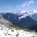 am Gipfel: Blick zum Mont Blanc, ca. 50km entfernt