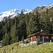 Jägerhütte mit dem Schafchopf im Hintergrund
