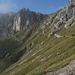 il passo della Forca,a sinistra dove si vede la grande roccia bianca,poco sotto vi è la baita Nembrini: in quel punto si esercitano a fare arrampicata