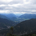 Leider von Wolken beschränkter Blick ins Lechtal / La vista nella valle del Lech purtroppo è impedita dalle nuvole