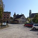 Wettinger Klosterhalbinsel: Im Türmchengebäude residiert die Associazione Nazionale Alpini - Gruppo di Baden.