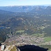 Tiefblick auf Mittenwald und Schau in die Ammergauer Alpen. 