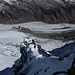 Großglockner - Tiefblick vom Gipfel auf die nordöstlich gelegene Pasterze.