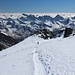 Im Abstieg vom Kleinglockner zur Erzherzog-Johann-Hütte - Gleich ist die Hütte wieder erreicht.