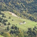 Hütten von Vorder Flywald mit dem Anriss der Renzletenbach-Rutschung