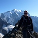 Gipfelfoto mit Mont Blanc im Rücken