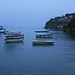 Am kleinen Bootshafen von Охрид (Ohrid) am ältesten See Europas, dem Охридско Езеро (Ohridsko Ezero) / Liqeni i Ohrit.