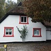 Altes Fischerhaus in Vitt, der ganze winzige Ort ist in diesem Stil erbaut worden