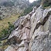 bei der Hangquerung über der Barranc de Sotllo in das Hochtal, kleine Kletterstelle