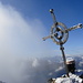 Schiefe Optik auf dem Gipfel des Lenzerhorns