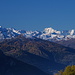 Mt. Blanc, Luftlinie 75 km, der Polfilter löscht den Dunst