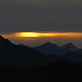 Sonnenuntergang über dem Schwarzenkopf, Brentenjoch und Aggenstein