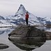 Posieren vor dem Matterhorn