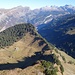 Blick vom Driangel hinunter zur Alp Wannen