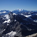 Blick Richtung Tour Salliere und Mt Blanc
