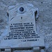 Una lapide sulla Cappella di Cima.