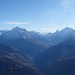 Süden, Monte Rosa, Mischabel, Matterhorn und Weisshorn