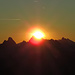 Genau über der Kellenspitze geht die Sonne unter / il sole tramonta essatamente sopra la Kellenspitze
