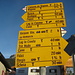 Startpunkt in Flims an der Postautohaltestelle - erstes Zwischenziel íst Bargis über Scheia
