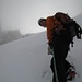 Der Versuch am Piz Bernina - schlechtes Wetter und Neuschnee; Tentative au Piz Bernina - Montée à la Fuorca Prevliüsa dans le mauvais temps
