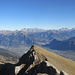 Rückblick auf Berger Calanda, hinten Rätikon