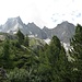 Die steilen Felswände von Pizzo Badile