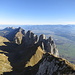 Blick vom Mutschen auf den weiteren Verlauf der südlichen Alpsteinkette 