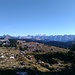 noch einmal Mont Blanc und Aravis-Kette; das Gelände flacht zunehmends ab