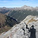 Links Walsertaler Berge, mittig der dominierende Biberkopf
