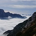 Der Monte Cimone zeigt seine schroffe Seite über dem Dogna Tal