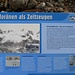 Die erste zum Gletscherlehrpfad gehörende Tafel.
