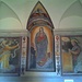 La cappella votiva eretta nel1604 dal sacerdote Antonio Scotti.<br />Nella nicchia centrale vi è la Madonna del Carmelo con il committente, a sinistra l'Arcangelo Gabriele, a destra la Vergine con la colomba dello Spirito Santo. 
