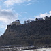 Schloss Werenwag über dem winterlich angehauchten Donautal
