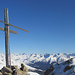 Gipfelkreuz des kleinen Linard, darunter der grosse, der König der Silvretta
