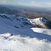 Rückblick zum Aufstiegsweg auf dem Kammzug