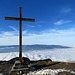 das neue Gipfelkreuz der Hohen Kugel<br /><br />...der Nebel kriecht langsam das Rheintal hinauf. Die Obergrenze liegt ca. bei 700m.
