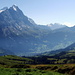 Vue sur l'Eiger et Grindelwald