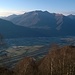 Piano di Magadino,in evidenza il fiume Ticino.